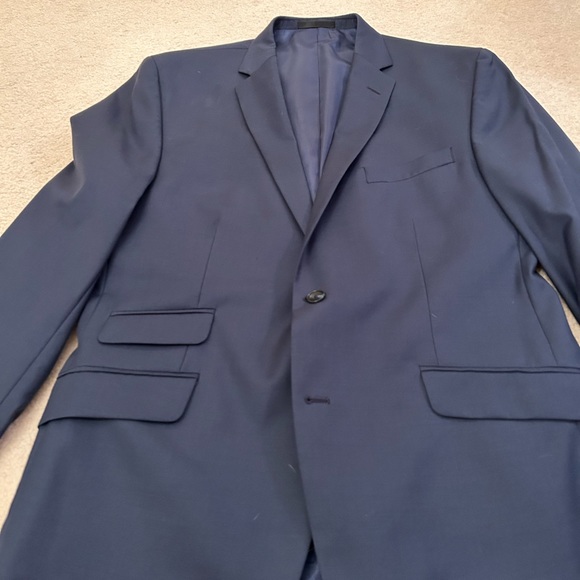 Kenneth Cole New York Blue Sports Coat Blazer Size 44R - Picture 2 of 4